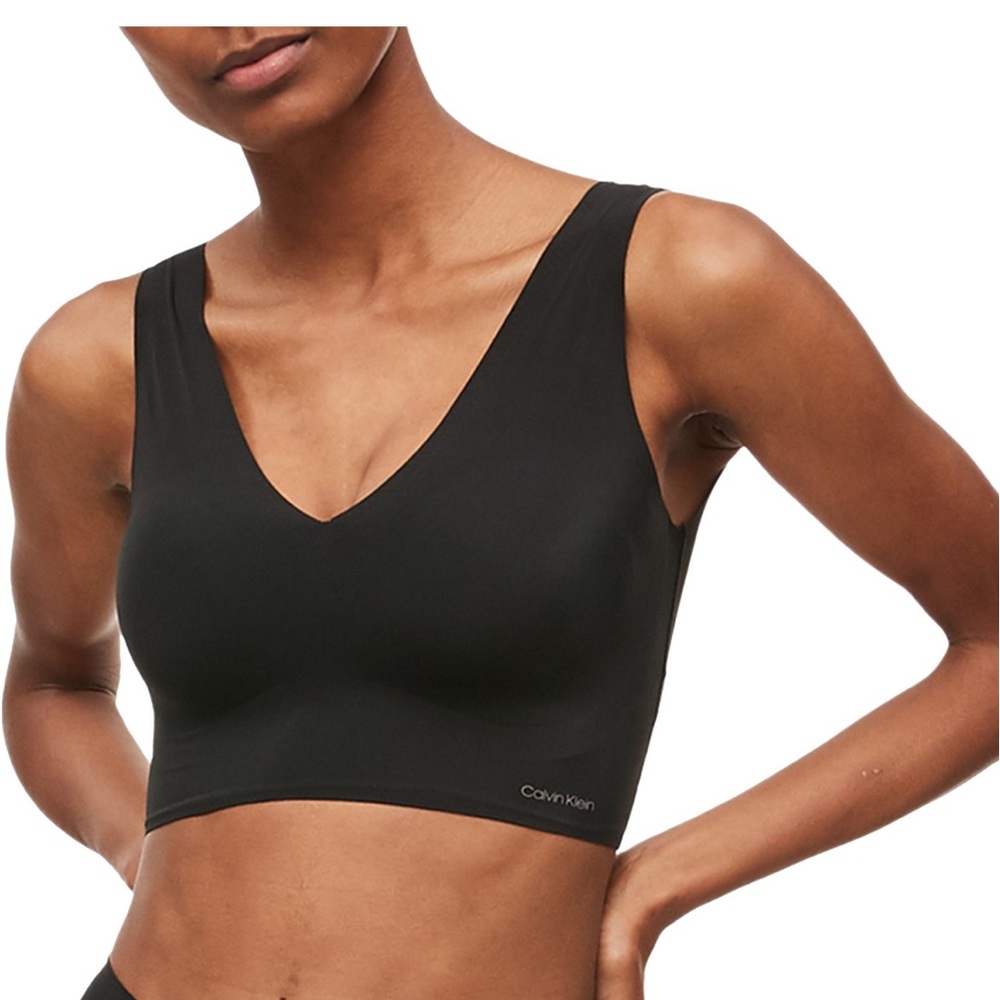 Calvin Klein NEW Large Black Invisibles Lightly Lined Seamless Bralette